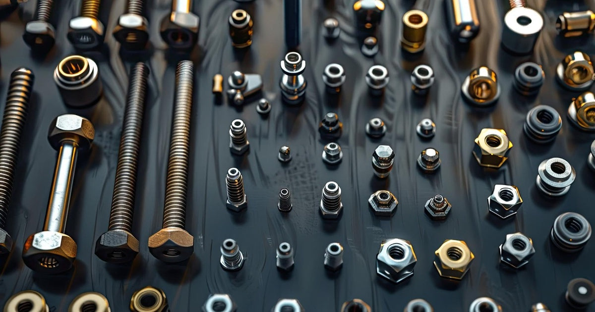 Assortment of bolts, nuts and washers in metric and imperial sizes
