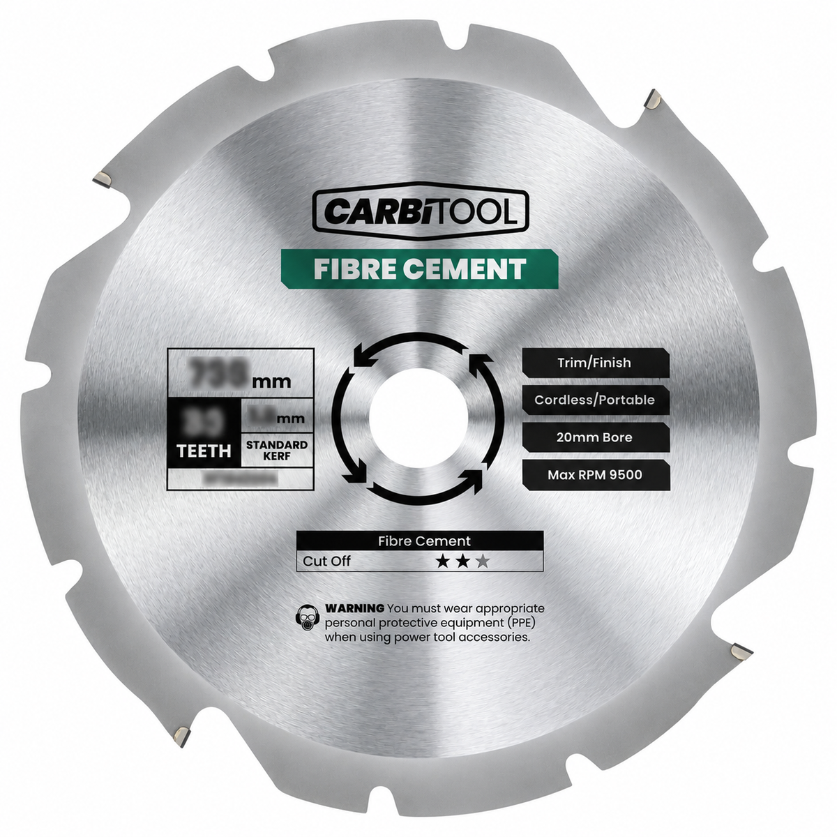Carbitool Standard Kerf Circular Saw Blade 235mm x 60T - BS2352560