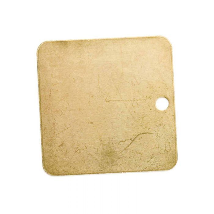 Brady 38mm Brass Blank Metal Valve Tag, Square - 25/Pack