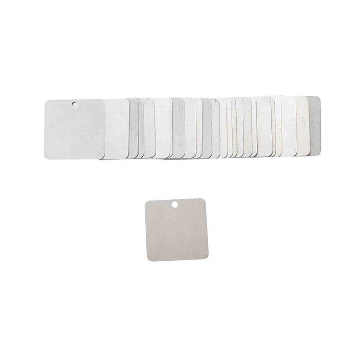 Brady 51mm Aluminium Blank Metal Valve Tag, Square - 25/Pack