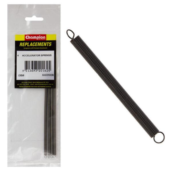 Champion C103-9 Accelerator Spring 145 x 5 x 0.5mm - 4/Pack
