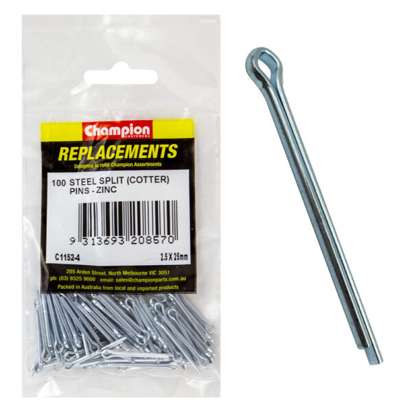 Champion C1152-4 Split Pin Refill 2.5 x 25mm - 100/Pack