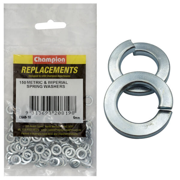 Champion C648-10 Spring Washer 6mm - 150/Pack