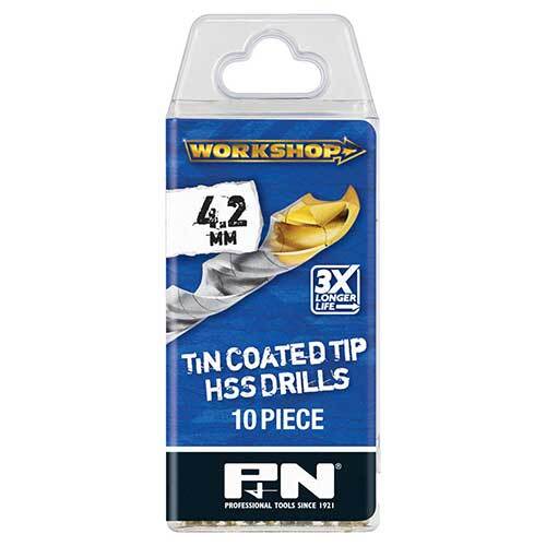 P&N 166311654 4.2mm Workshop Jobber Drill Bit HSS Co TiN Metric 10 Pack