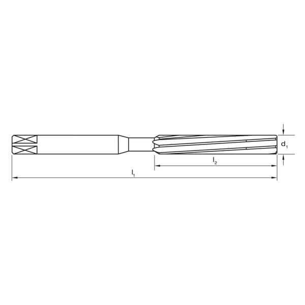 Sutton Tools R100 Hand Reamer ISO236 - High Speed Steel HSS2