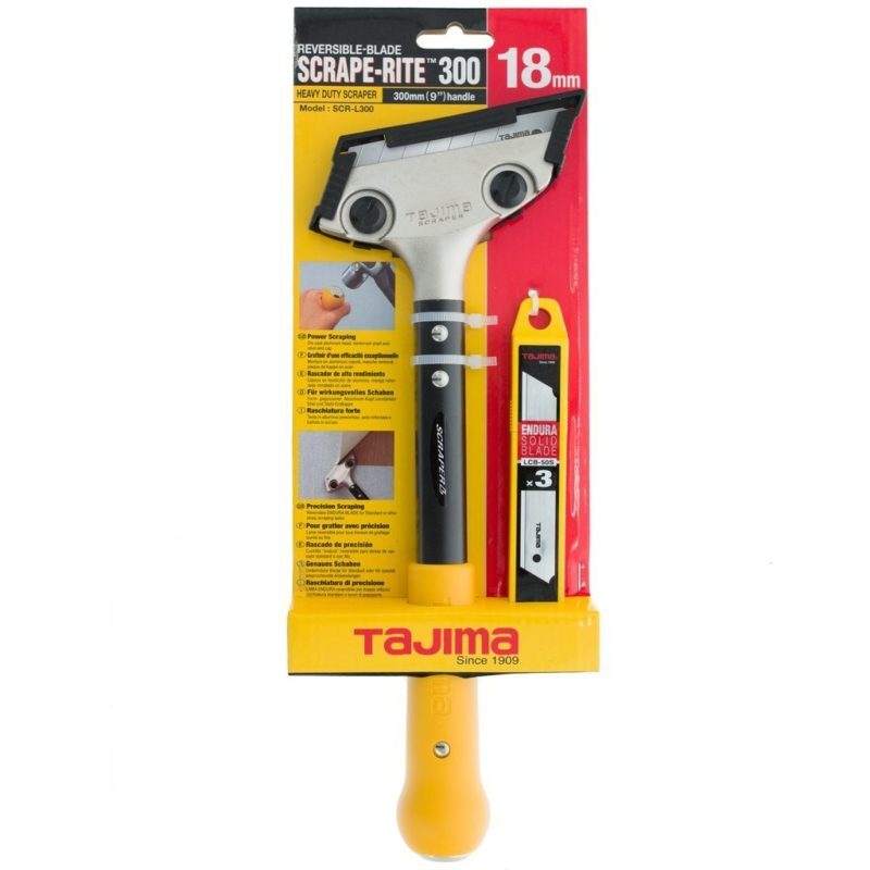 Tajima Scrape-Rite Scraper With 300mm Handle - Comes With 3 Blades