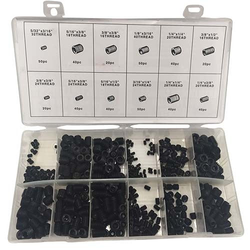 Workshop Buddy Grub Screw Imperial Grab Kit (5/32 x 3/16 - 3/8 x 1/2"), 450Pcs1