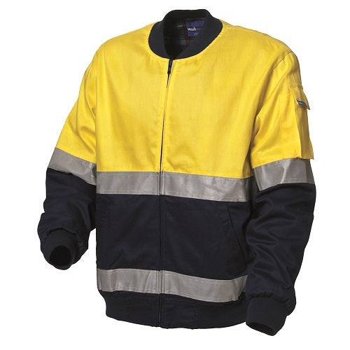WS Workwear Kiandra Jacket W/ Reflective Tape Yellow/Navy, 2XL