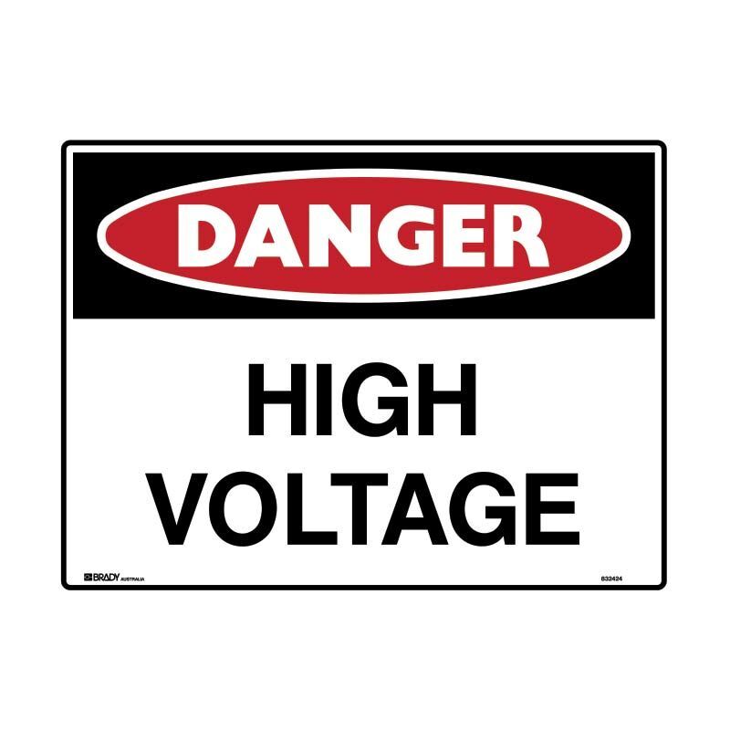 Brady Danger Sign - High Voltage