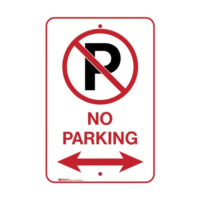 Brady Parking Sign - No Parking Picto Both Directions