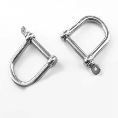 Wide Mouth D Shackle - 316 Stainless Steel - Inox World