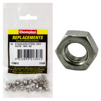 Champion C1860-13 Stainless Steel Hex Nut 3/16" - 45/Pack