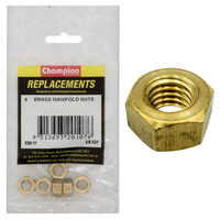 Champion C95-11 Manifold Nut Brass 3/8" BSF - 6/Pack