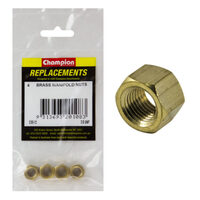 Champion C95-12 Manifold Nut Brass 3/8" UNF - 4/Pack