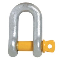 Pack of 100 - Beaver Grade S Screw Pin Dee Shackle - 6mm x 8mm x 500kg 0.5T WLL