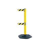 Tensabarrier Heavy Duty - Yellow Dual Line Post And Black/Yellow Webbing