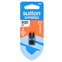 Sutton S204H02A02 SQ2 x 25mm Square/Robertson Screwdriver Bit S204 Supatorq (2 Pack)