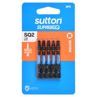 Sutton S204H05B02 SQ2 x 50mm Square/Robertson Screwdriver Bit S204 Supatorq (5 Pack)