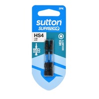 Sutton S208H02B04 HS4 x 50mm Hex-S Screwdriver Bit S208 Supatorq (2 Pack)