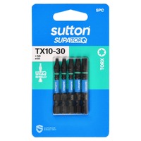 Sutton S212S05B30 TX10-TX30 x 50mm Torx Screwdriver Bit Set S212 Supatorq, 5 Pcs