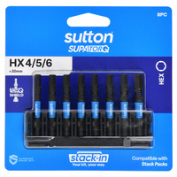 Sutton Stack-In Hex Screwdriver Bit Set S206 Supatorq