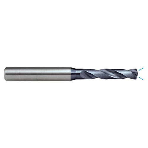 Sutton D3290794 7.94mm Carbide Drill Bit - 3xD - R30 N IK - VHM - AlCrN