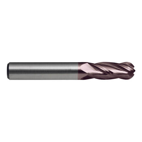 Sutton E3191270 1/2" x 1/2" 4Flute Ball Nose Endmill Carbide AlCrN Regular