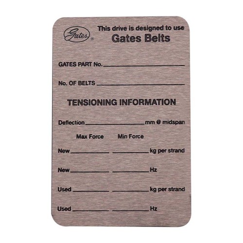 Gates Tension (496-1997) Plate