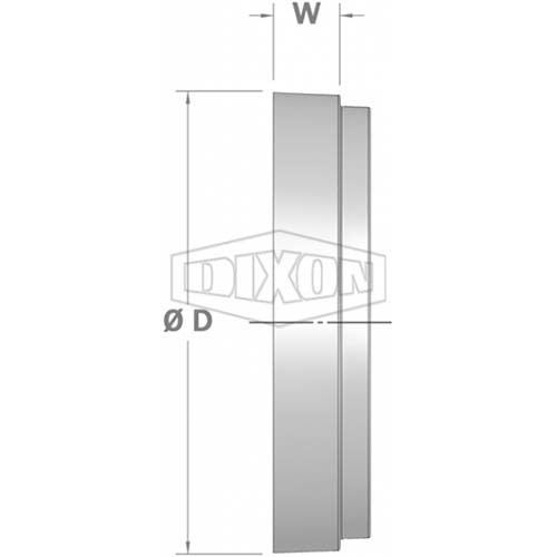 Dixon 2" (50mm) Shouldered Blank End - Galvanised Mild Steel 08/048/03/000