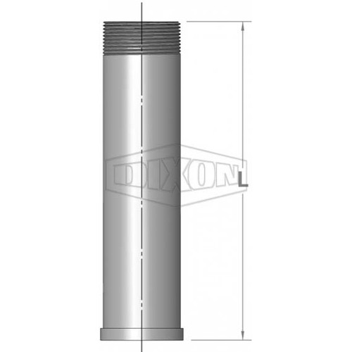 Dixon 3" (80mm) Shouldered Screwed Adaptor Short Series Gal Mild Steel