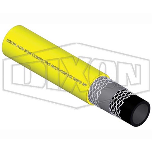 Dixon 25mm x 20m Rubber Multi-Purpose Non-Conductive Hose Yellow A104025YE020