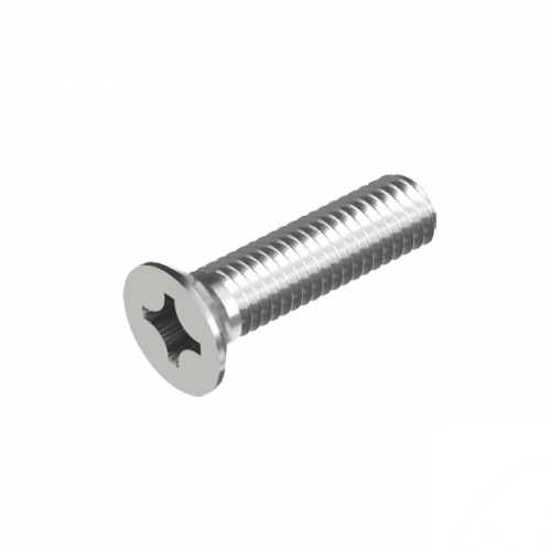 1/8 x 1/4" BSW 304 Stainless Steel Phillips Head Countersunk Metal Thread (Machine) Screw  - Box of 100