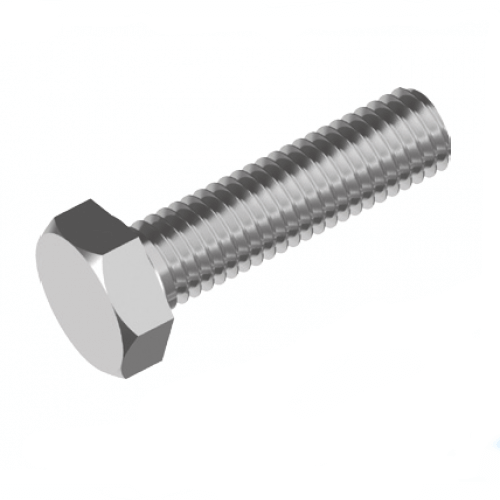 M8 x 12 304 Stainless Steel Hex Set Bolt - Box of 100