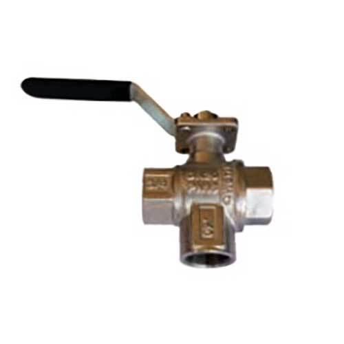 AAP 1/2" Brass Ball Valve 3-way T-Port PN10 Direct Mounting VBBTW15