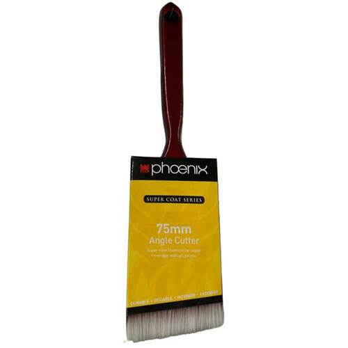 Phoenix Plastic Handle Super Coat Angle Cutter Paint Brush 75mm