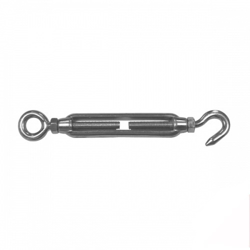 M16 316 Stainless Steel Hook/Eye With Lock Nuts Open Body Turnbuckle