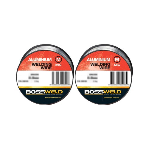 Set of 2 - Bossweld Aluminium MIG Wire 5356 x 0.8mm (0.5kg Spool)