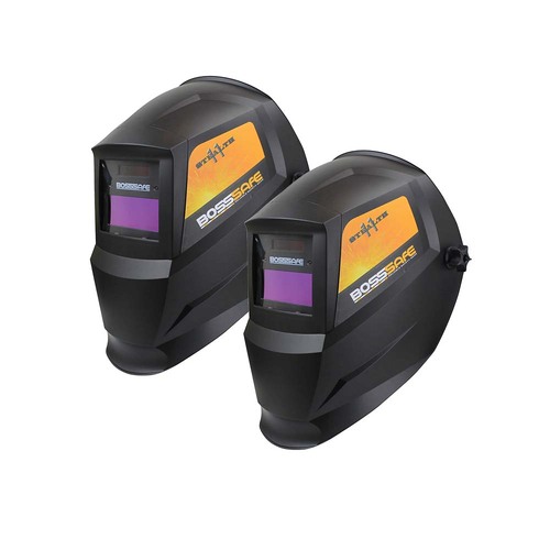 Set of 2 - Bosssafe Stealth 11 Electronic Welding Helmet Shade 11