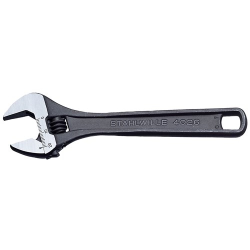 Stahlwille 100mm  4"  Wrench, Adjustable Gunmetal Finish -SW4026