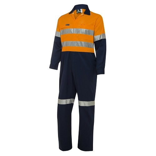 WS Workwear Hi-Vis Coverall, Orange/Navy - Size 112 Stout