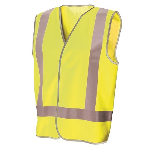 Frontier Hi-Vis Safety Vest W/ Reflective Tape Yellow, XL
