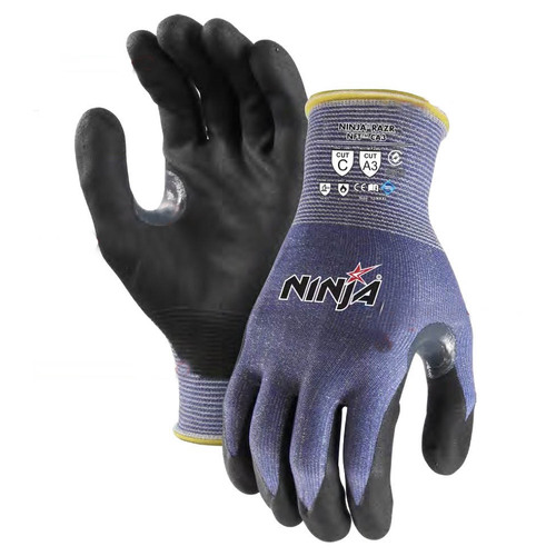 Ninja Razr NFT CA3 Gloves Blue/Black, Medium - Pack of 12