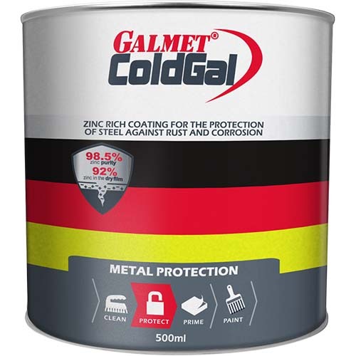 Galmet® Cold Galvanizing Protection of Steel 500ml, Zinc Rich