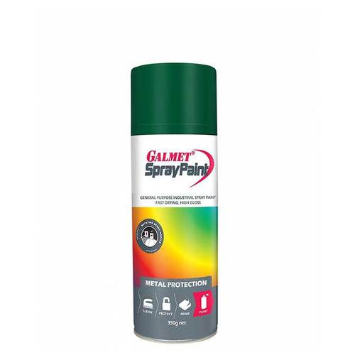 Galmet® Spray Paint Enamel 350g, Brunswick Green Gloss