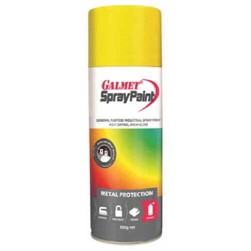 Galmet® Spray Paint Enamel 350g, Golden Yellow Gloss