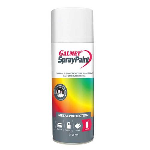 Galmet® Spray Paint Enamel 350g, White High Gloss