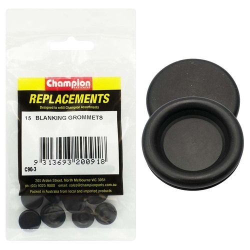 Champion C90-3 Rubber Blanking Grommet 12mm - 15/Pack