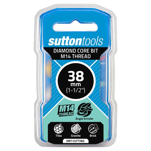 Sutton H1160380 38mm Diamond Hole Saw Core Bit M14