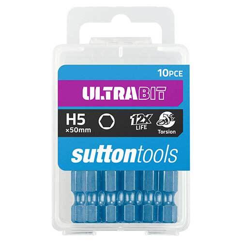 Sutton S1650550 H2 x 50mm Hex Ultrabit Screwdriver Bit 10 Pack