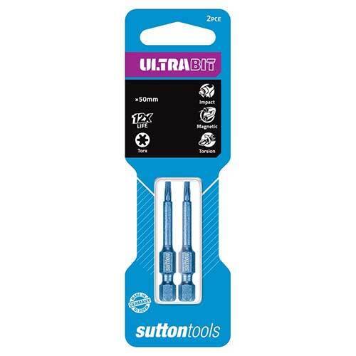 Sutton S1691550 T15 x 50mm Torx Ultrabit Screwdriver Bit 2 Pack